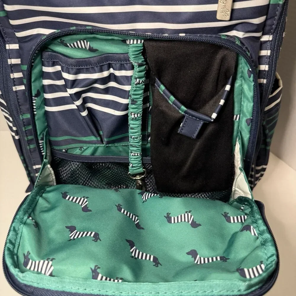 JuJuBe Be Right Back BRB Backpack Diaper Bag Providence Coastal EUC